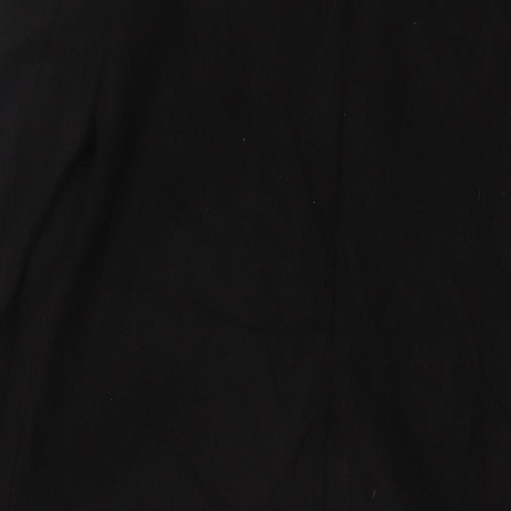 Marks and Spencer Womens Black Overcoat Coat Size 8 Snap