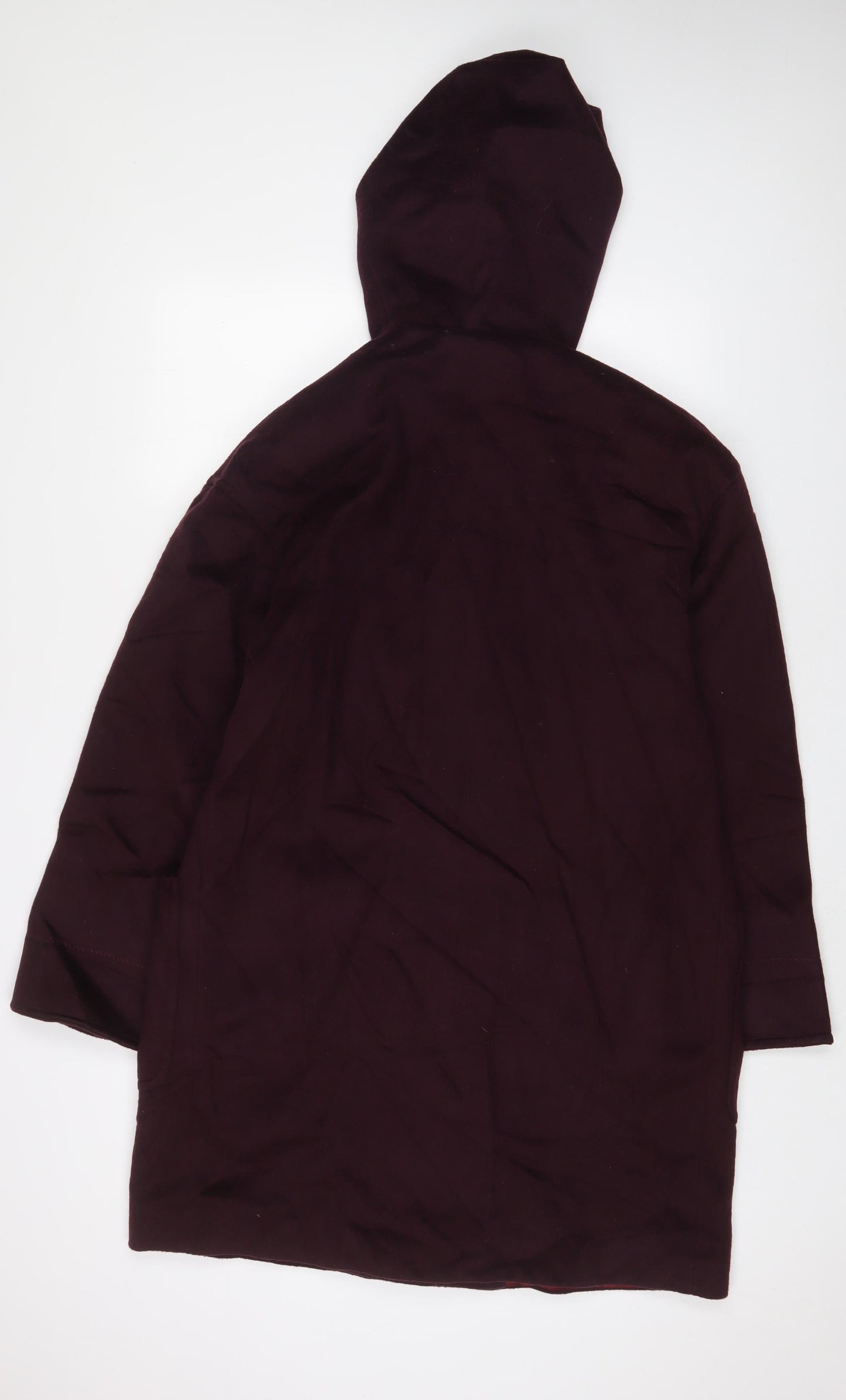 Larry Levine Womens Purple Overcoat Coat Size 6 Button