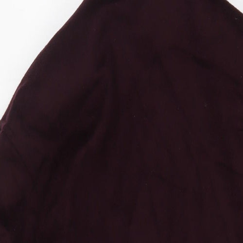 Larry Levine Womens Purple Overcoat Coat Size 6 Button