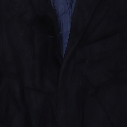 Marks and Spencer Mens Blue Overcoat Coat Size M Button