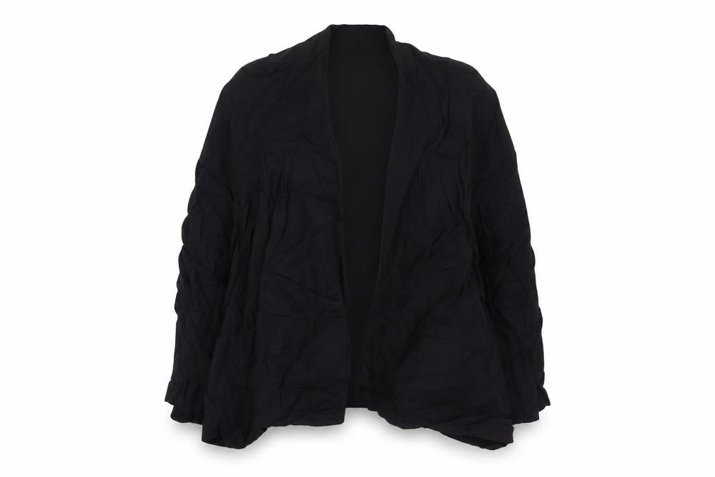 Front view of Debenhams women’s black jacket blazer, size UK 8, - open