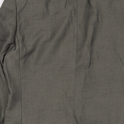 Topman Mens Grey Polyester Jacket Suit Jacket Size 38 Regular