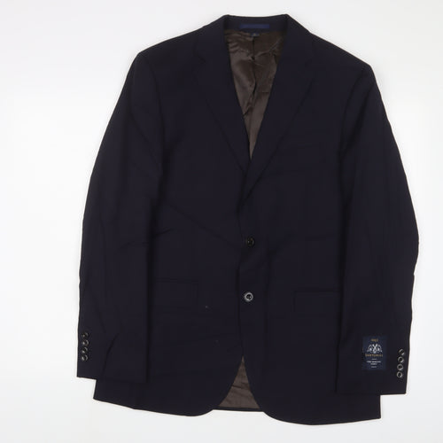 Marks and Spencer Mens Blue Wool Jacket Suit Jacket Size 40 Regular