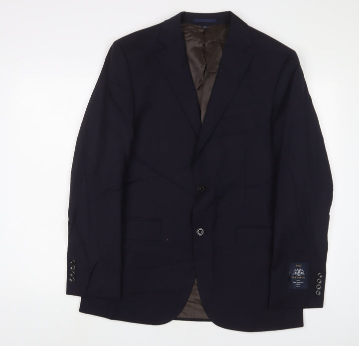Marks and Spencer Mens Blue Wool Jacket Suit Jacket Size 40 Regular