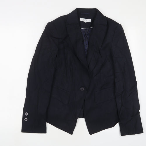 NEXT Womens Blue Jacket Blazer Size 10 Button