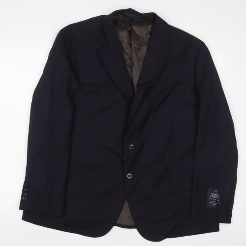 NEXT Mens Blue Wool Jacket Suit Jacket Size 48 Regular
