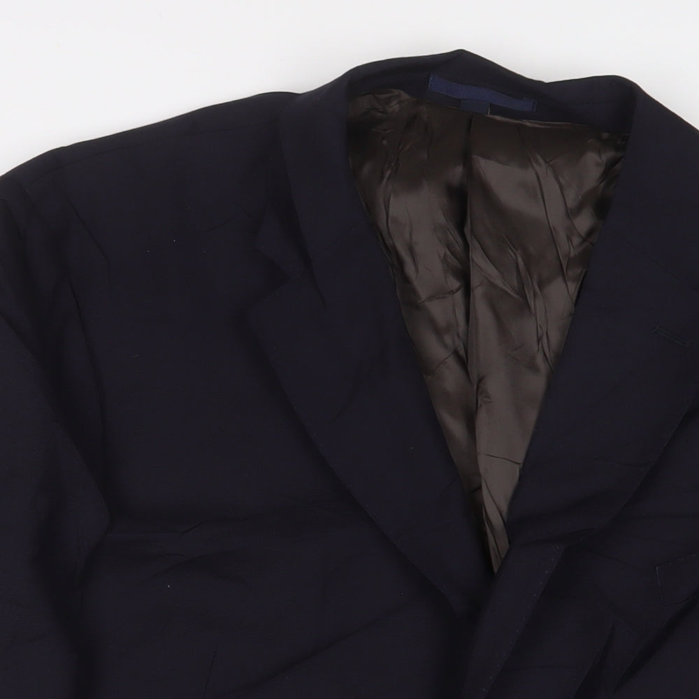 NEXT Mens Blue Wool Jacket Suit Jacket Size 48 Regular