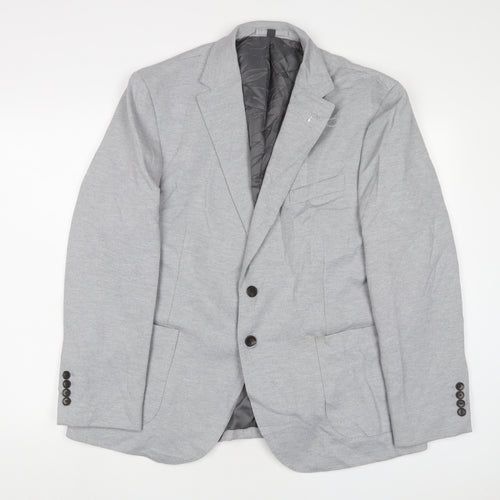 Marks and Spencer Mens Grey Polyamide Jacket Suit Jacket Size 44 Regular