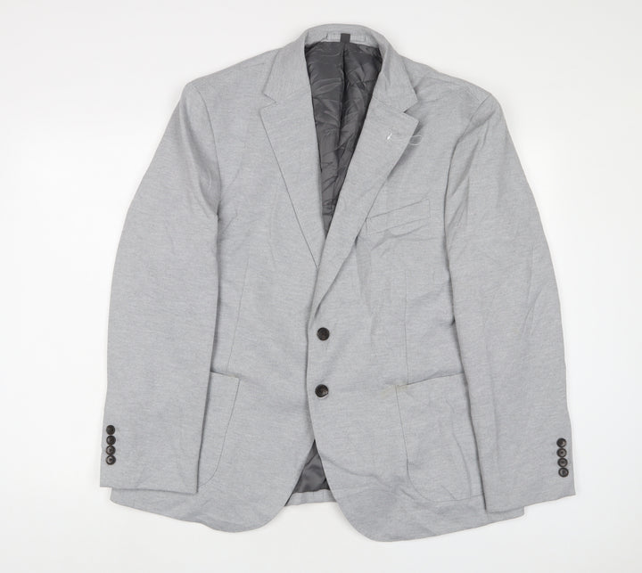 Marks and Spencer Mens Grey Polyamide Jacket Suit Jacket Size 44 Regular