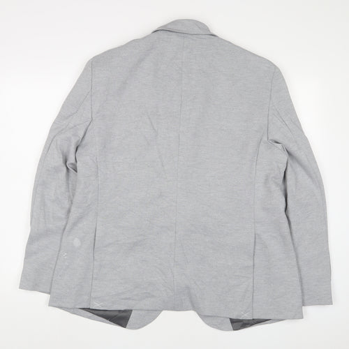Marks and Spencer Mens Grey Polyamide Jacket Suit Jacket Size 44 Regular