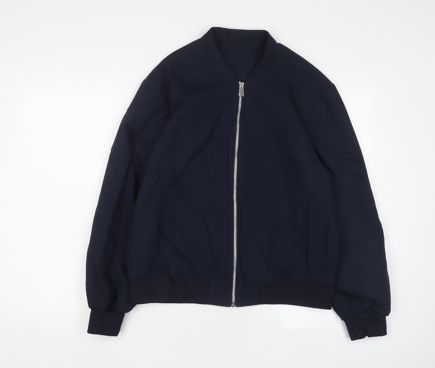 Marks and Spencer Womens Blue Bomber Jacket Jacket Size 12 Zip
