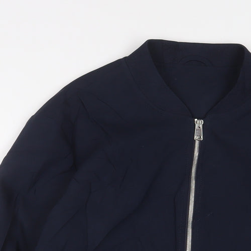 Marks and Spencer Womens Blue Bomber Jacket Jacket Size 12 Zip