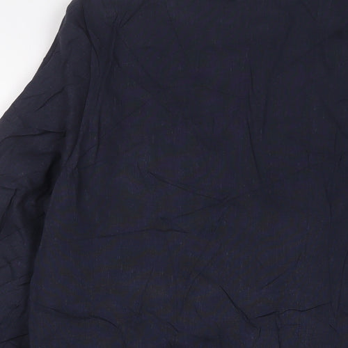 Marks and Spencer Mens Blue Linen Jacket Suit Jacket Size 46 Regular