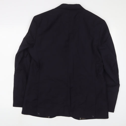 Marks and Spencer Mens Blue Wool Jacket Suit Jacket Size 42 Regular