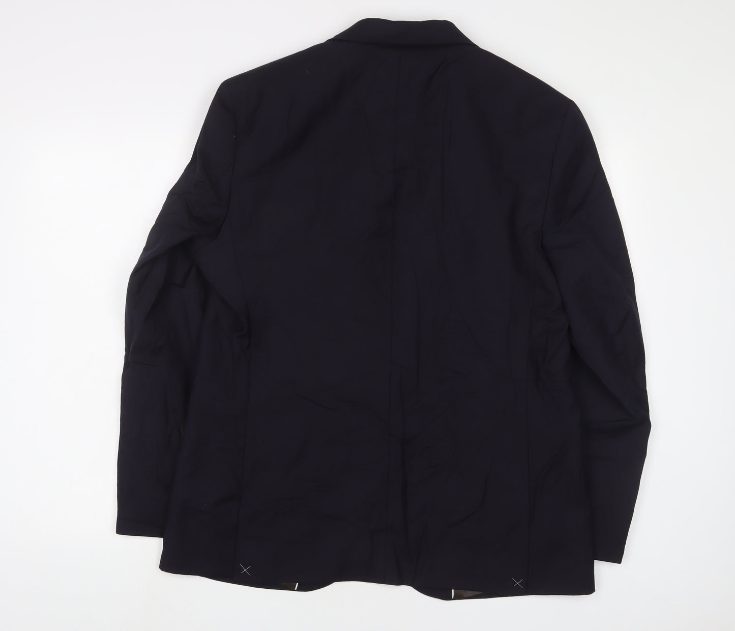 Marks and Spencer Mens Blue Wool Jacket Suit Jacket Size 42 Regular