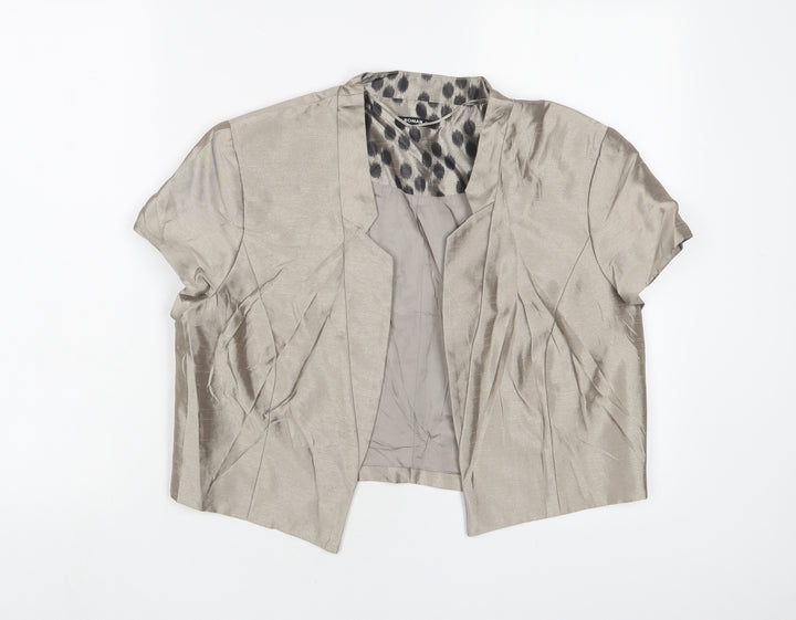 Roman Womens Beige Jacket Blazer Size 16 - Open