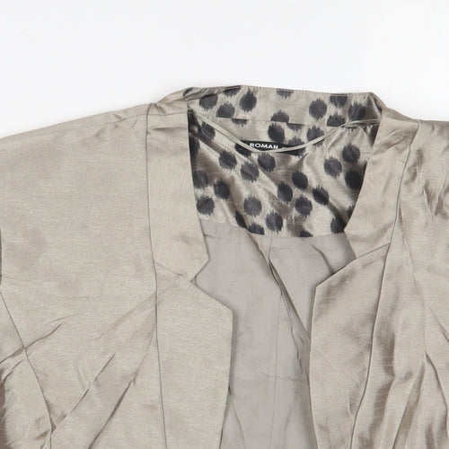 Roman Womens Beige Jacket Blazer Size 16 - Open