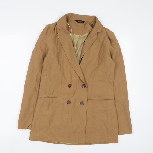 New Look Womens Brown Jacket Blazer Size 8 Button