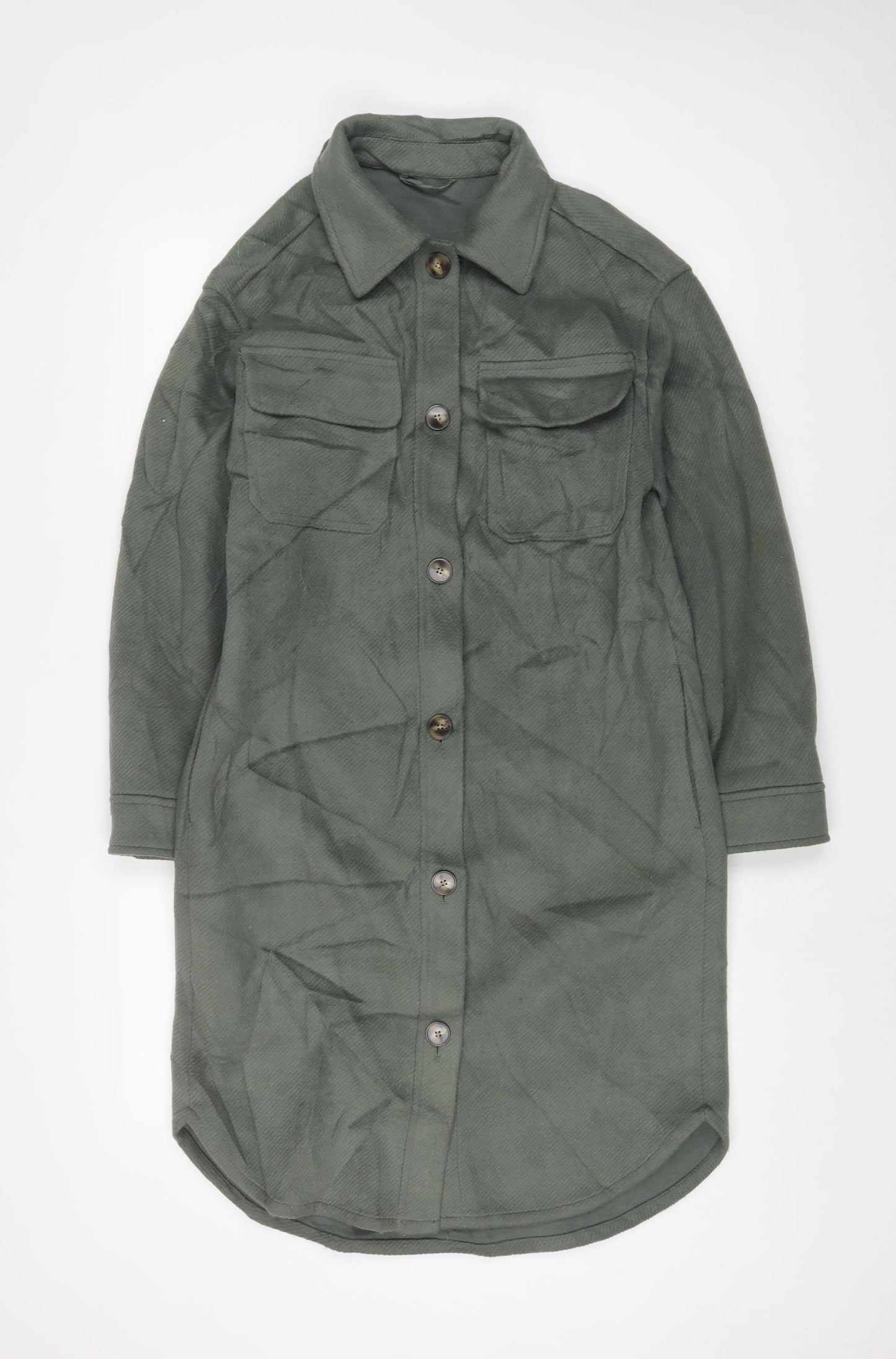 Marks and Spencer Womens Green Jacket Size XS Button