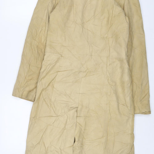 NuAge Womens Beige Overcoat Coat Size 10 Button