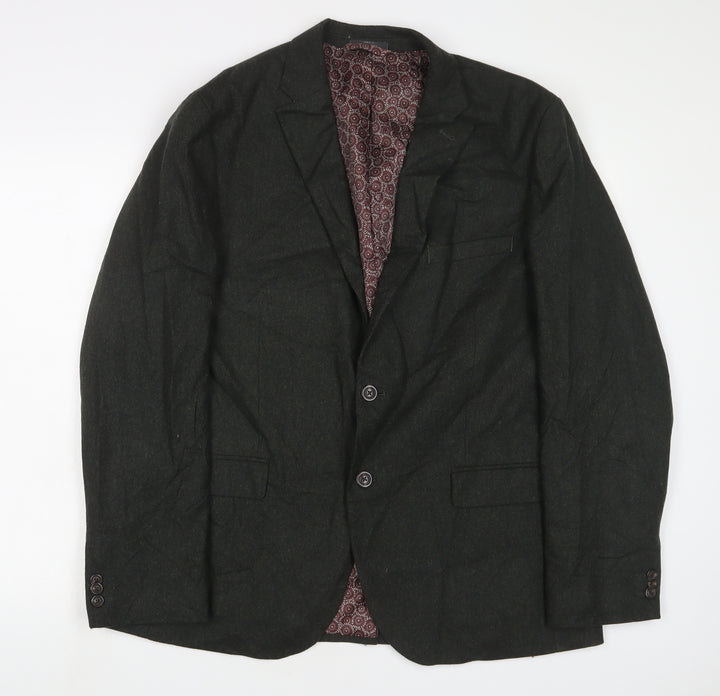Marks and Spencer Mens Green Wool Jacket Suit Jacket Size 42 Regular
