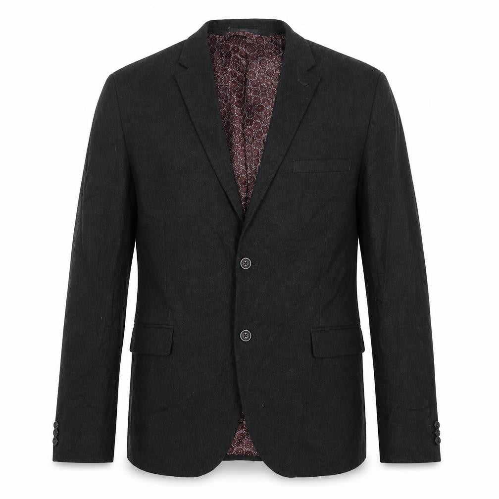 Front view of Marks & Spencer men’s green wool jacket suit jacket, size 42, regular