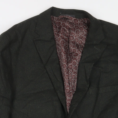 Marks and Spencer Mens Green Wool Jacket Suit Jacket Size 42 Regular