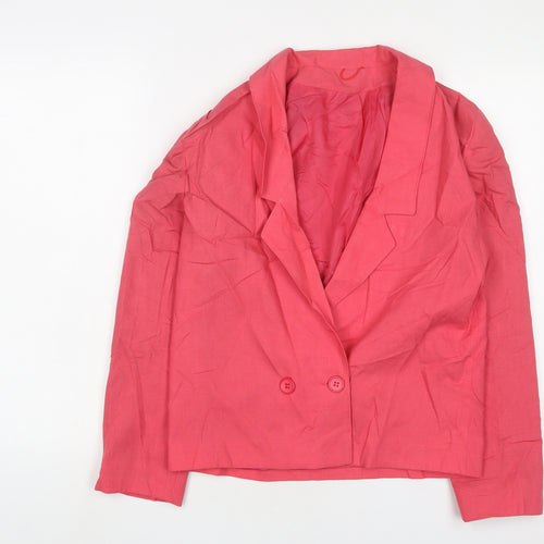 Richards Womens Pink Jacket Blazer Size 10 Button
