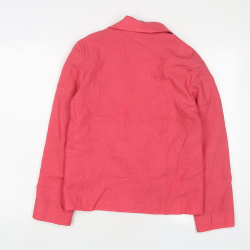 Richards Womens Pink Jacket Blazer Size 10 Button
