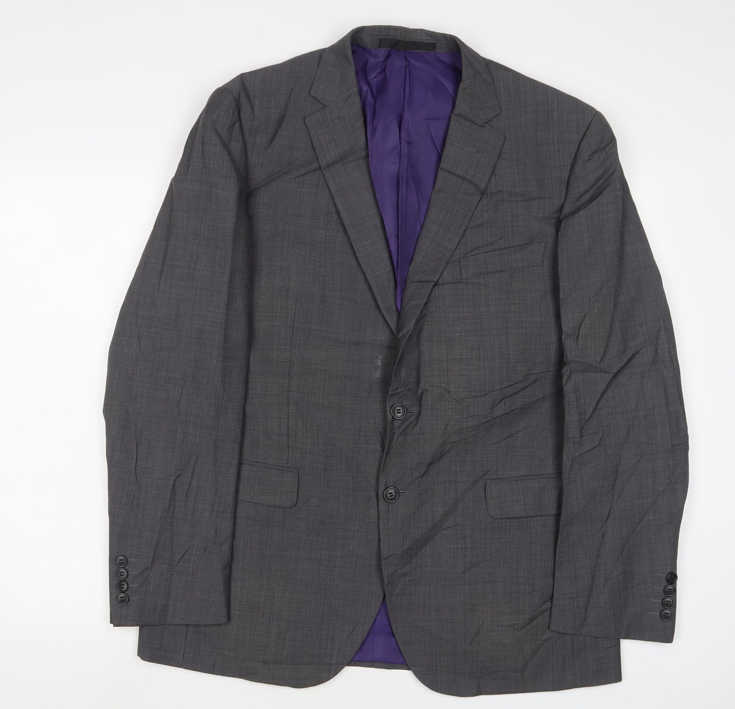 Marks and Spencer Mens Grey Polyester Jacket Suit Jacket Size 44 Regular