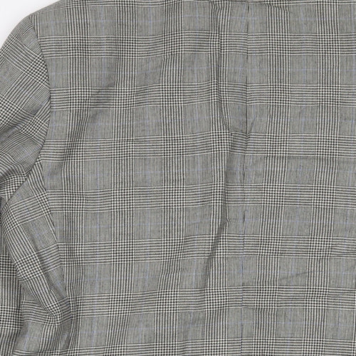 St Michael Mens Grey Plaid Wool Jacket Suit Jacket Size 40 Regular
