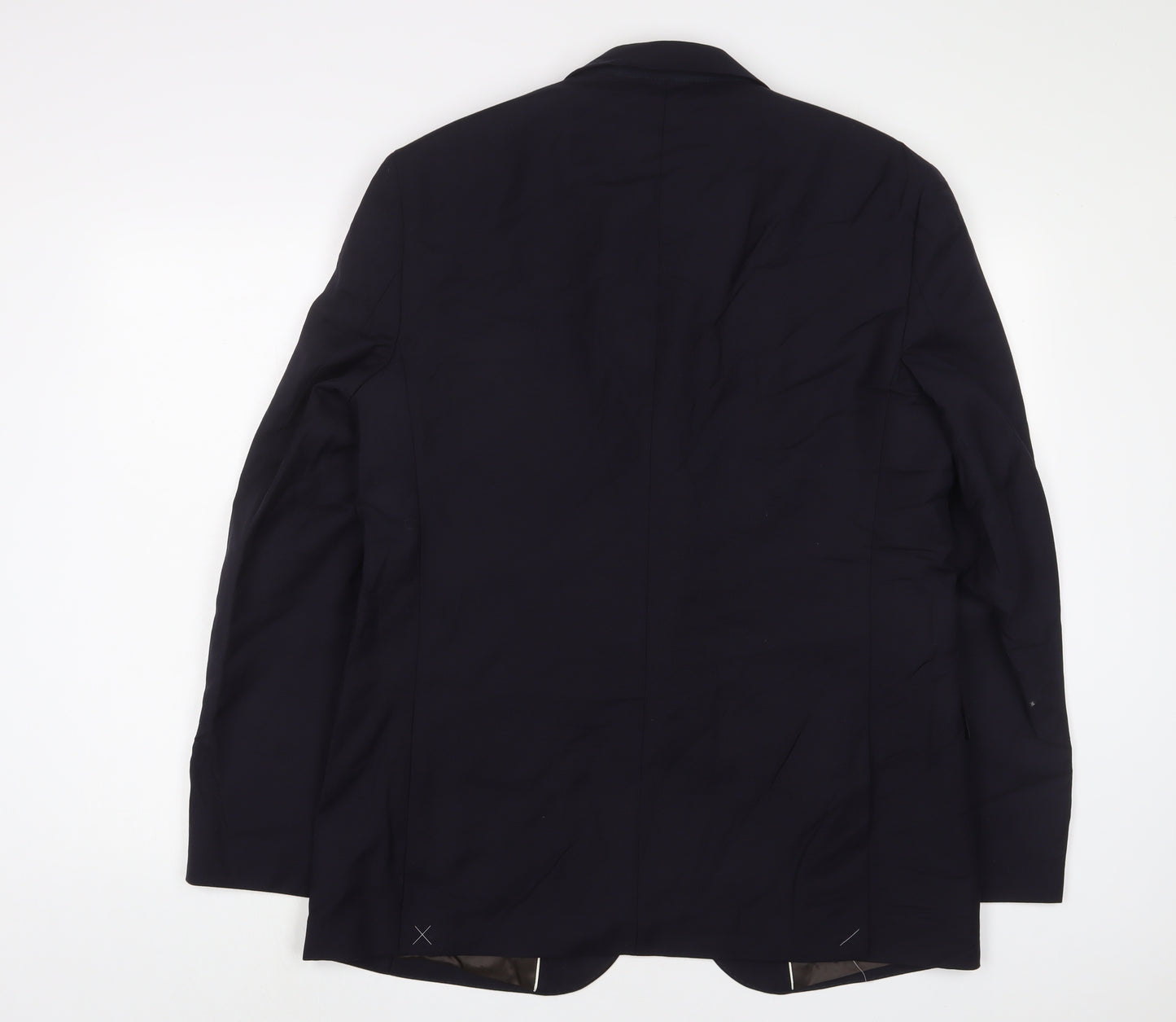 Marks and Spencer Mens Blue Wool Jacket Suit Jacket Size 42 Regular