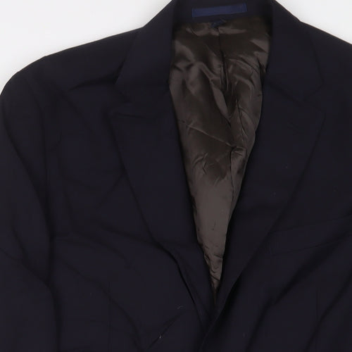 Marks and Spencer Mens Blue Wool Jacket Suit Jacket Size 42 Regular