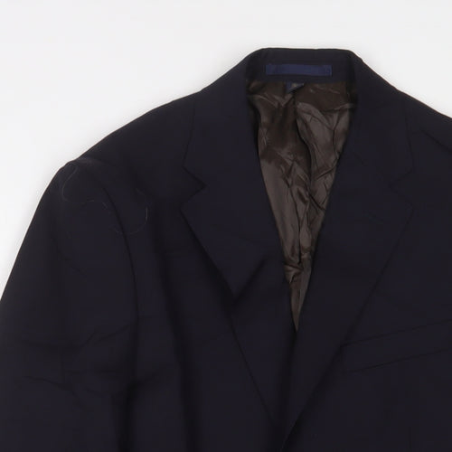 Marks and Spencer Mens Blue Wool Jacket Suit Jacket Size 38 Regular