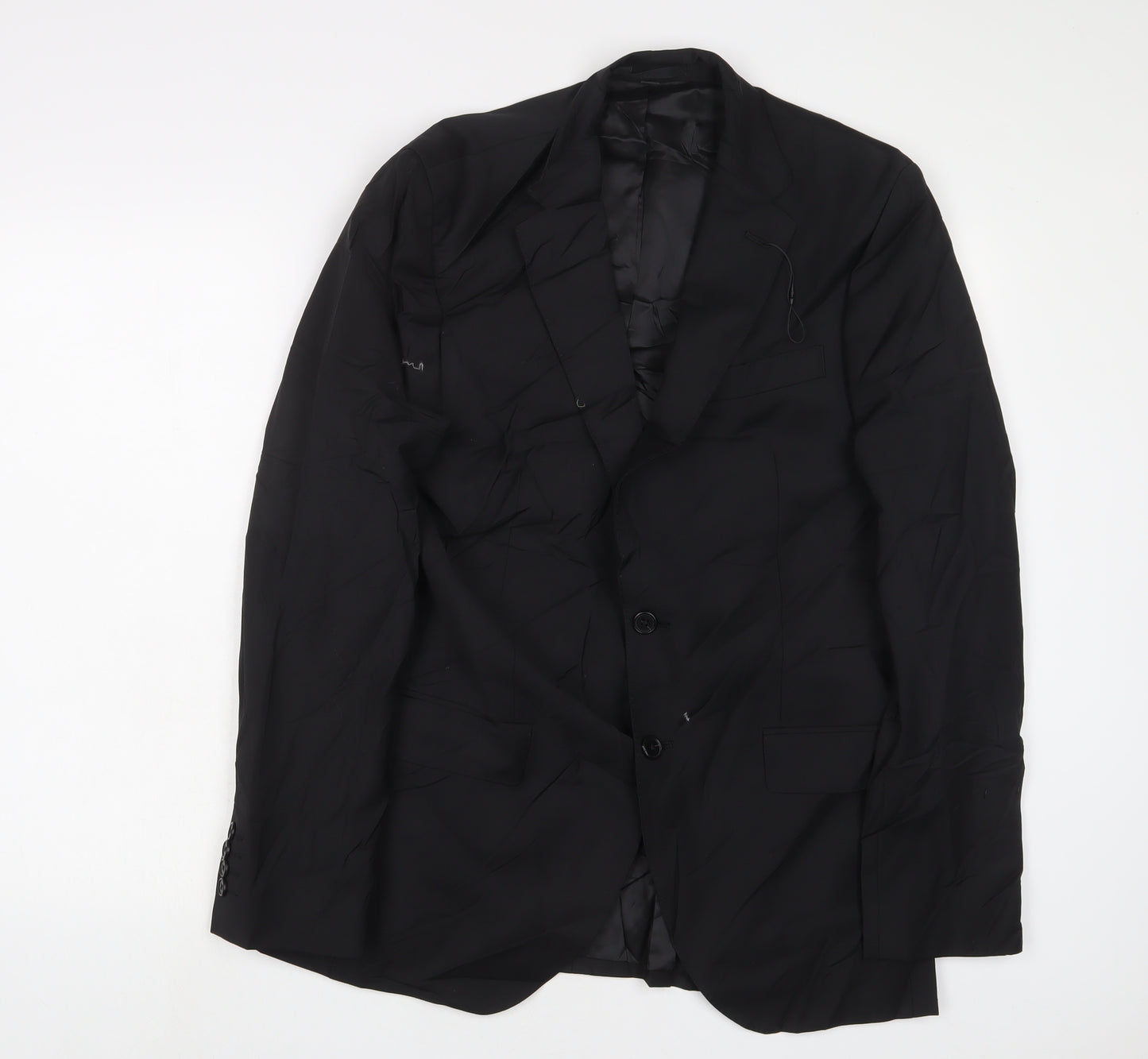 St Michael Mens Black Wool Jacket Suit Jacket Size 40 Regular