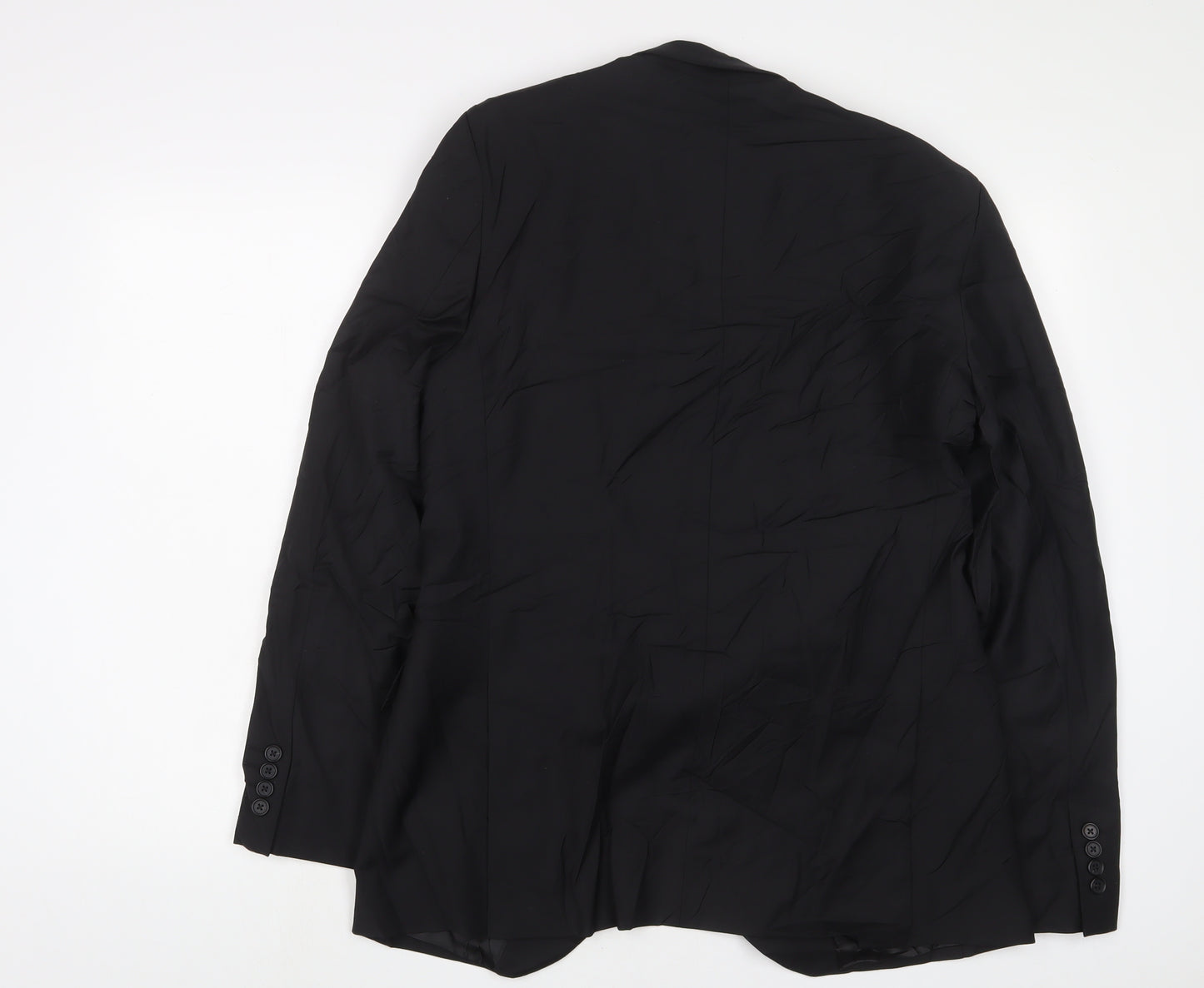 St Michael Mens Black Wool Jacket Suit Jacket Size 40 Regular