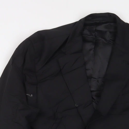 St Michael Mens Black Wool Jacket Suit Jacket Size 40 Regular