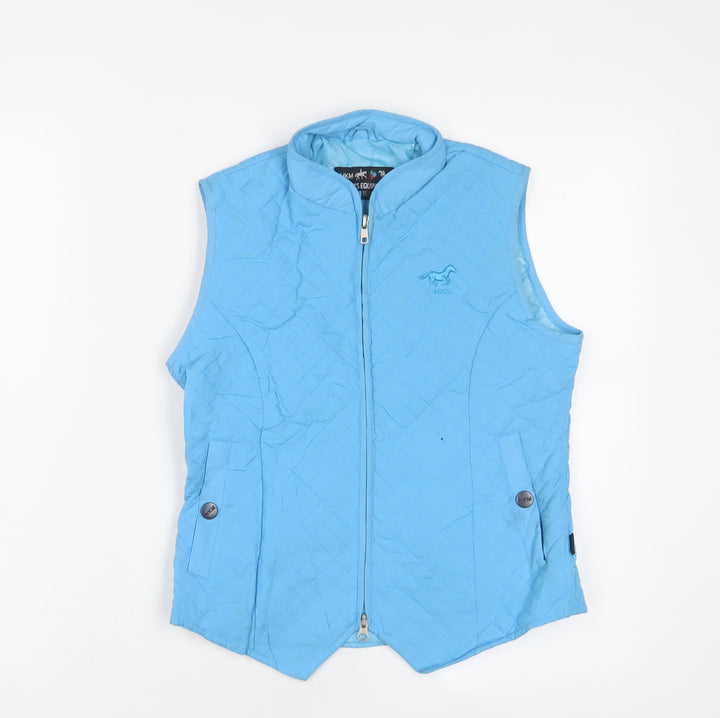 HKM Boys Blue Gilet Jacket Size 12 Years Zip - Horse riding