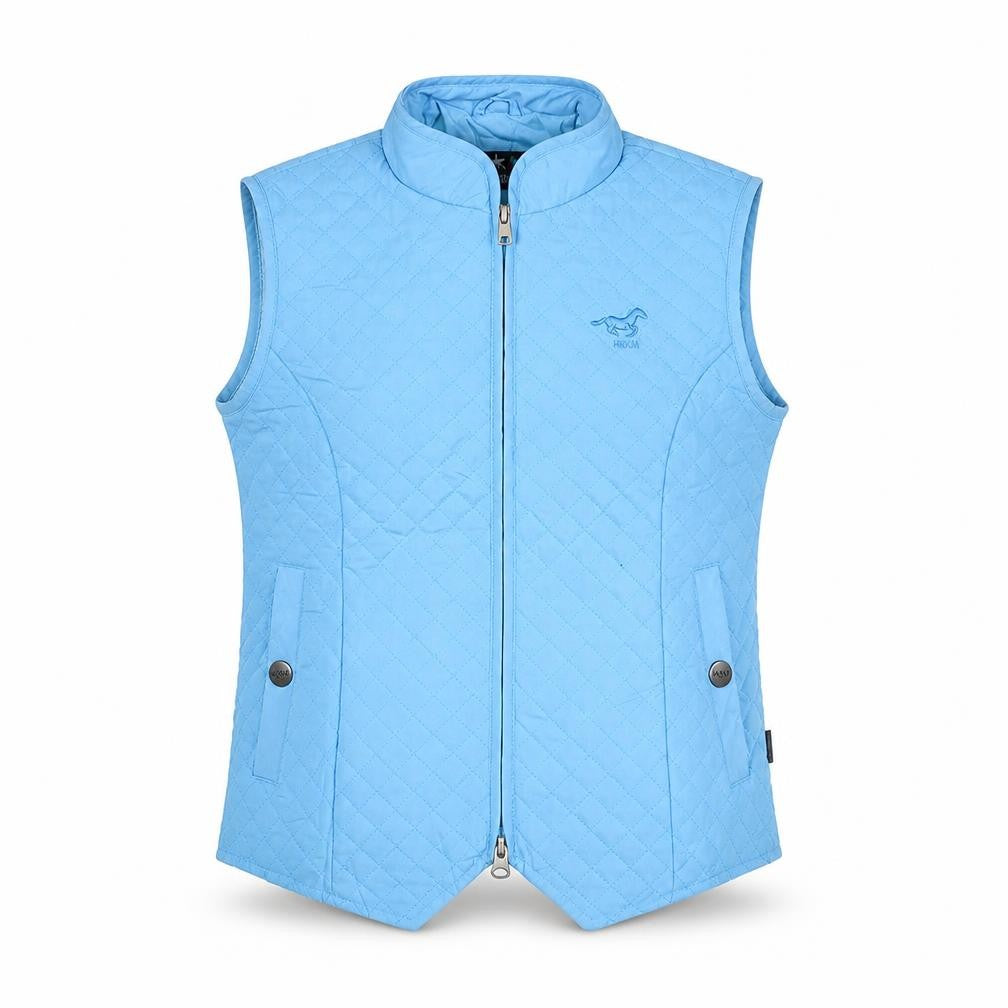 HKM Boys Blue Gilet Jacket Size 12 Years Zip - Horse riding