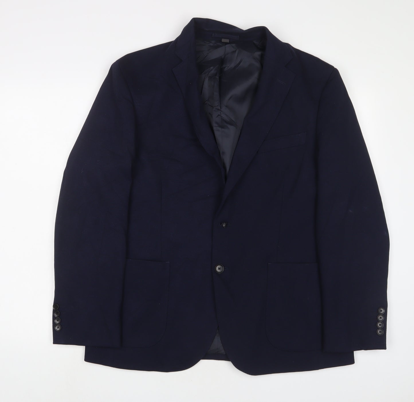 Marks and Spencer Mens Blue Polyamide Jacket Suit Jacket Size 42 Regular