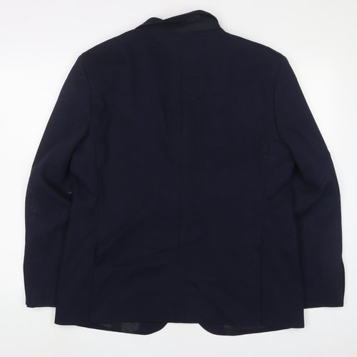 Marks and Spencer Mens Blue Polyamide Jacket Suit Jacket Size 42 Regular