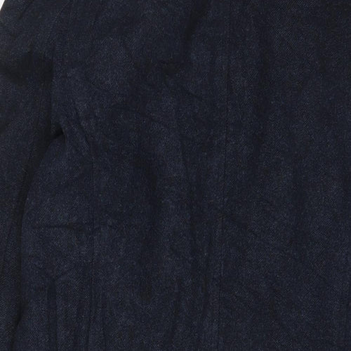 Topman Mens Blue Overcoat Coat Size S Button