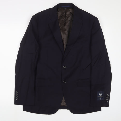Marks and Spencer Mens Blue Wool Jacket Suit Jacket Size 40 Regular