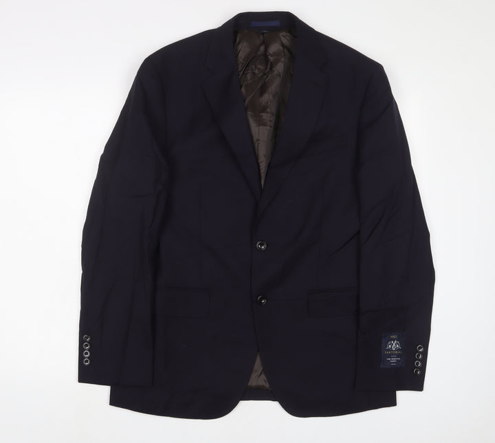Marks and Spencer Mens Blue Wool Jacket Suit Jacket Size 40 Regular