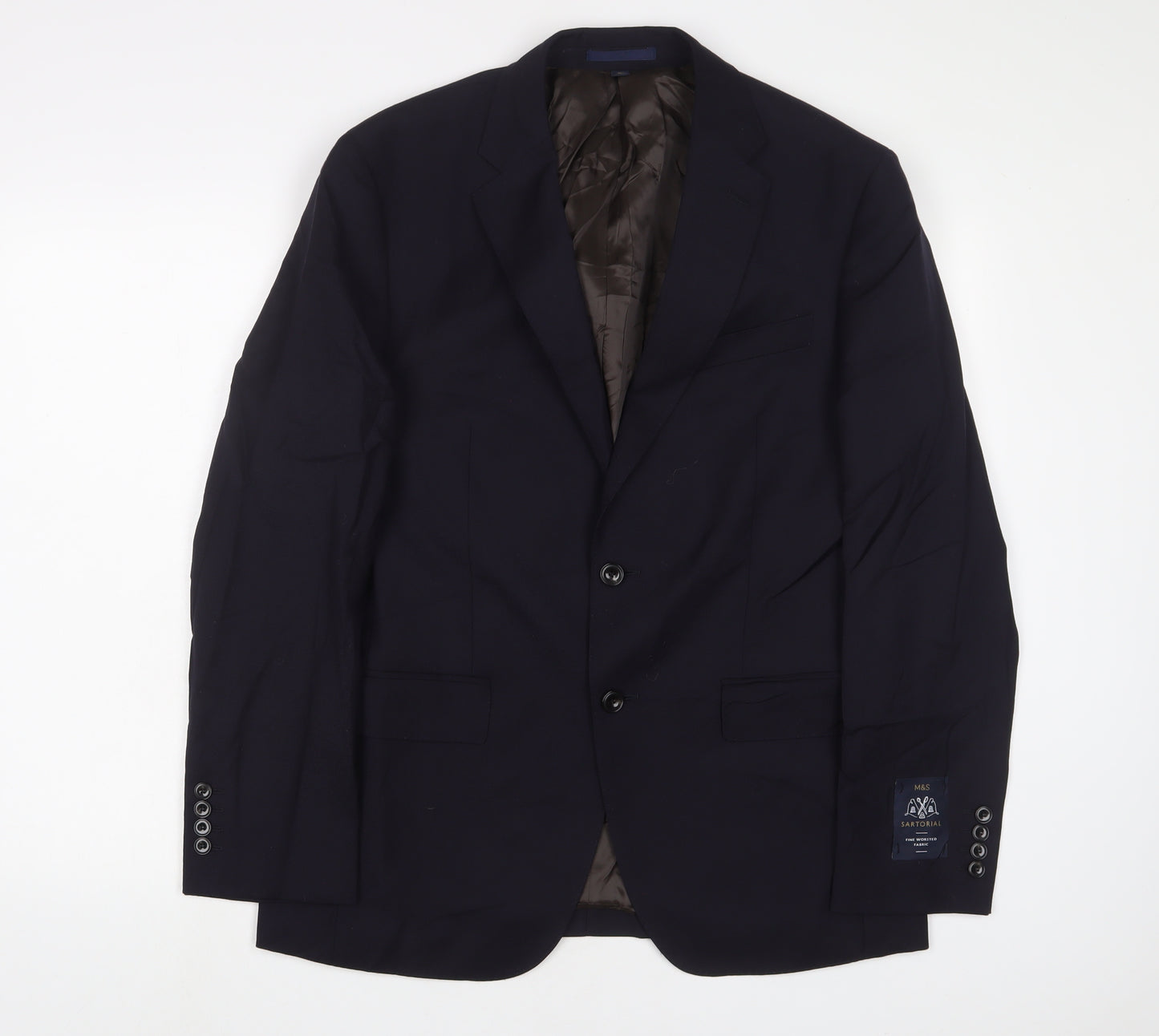 Marks and Spencer Mens Blue Wool Jacket Suit Jacket Size 40 Regular
