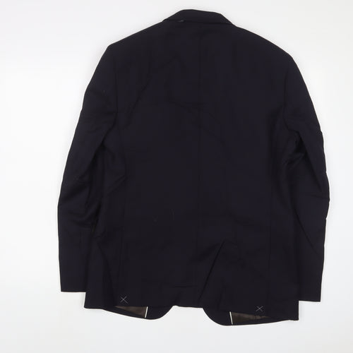 Marks and Spencer Mens Blue Wool Jacket Suit Jacket Size 40 Regular