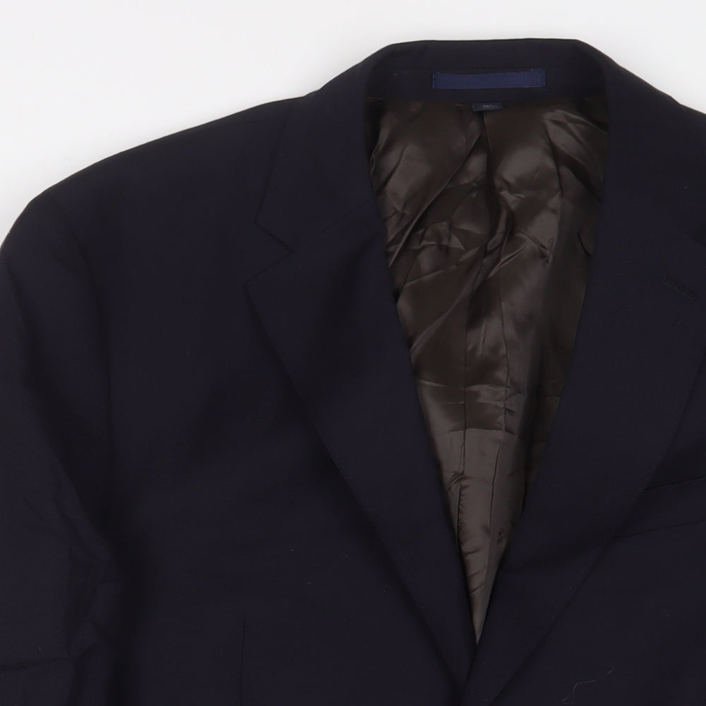 Marks and Spencer Mens Blue Wool Jacket Suit Jacket Size 40 Regular