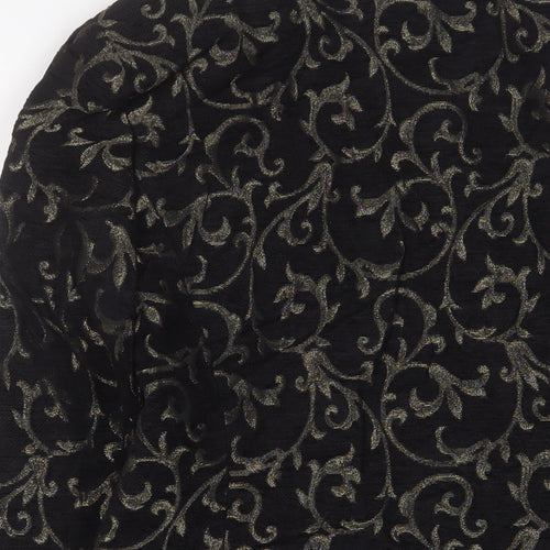 Country Casuals Womens Black Fair Isle Jacket Blazer Size 10 Button