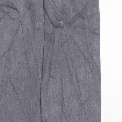 Marks and Spencer Womens Grey Cotton Blend Straight Jeans Size 8 L32 in Regular Zip