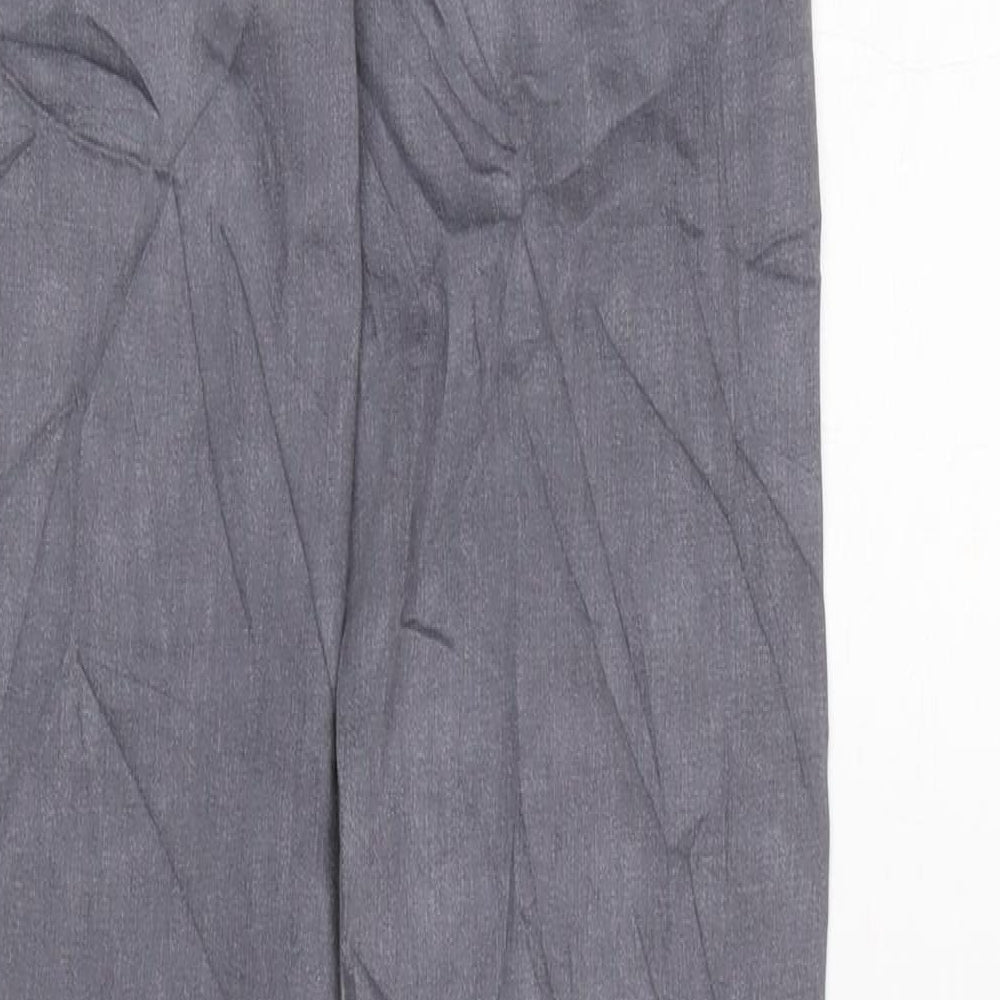 Marks and Spencer Womens Grey Cotton Blend Straight Jeans Size 8 L32 in Regular Zip